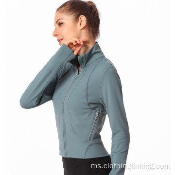 jaket yoga untuk wanita lengan panjang